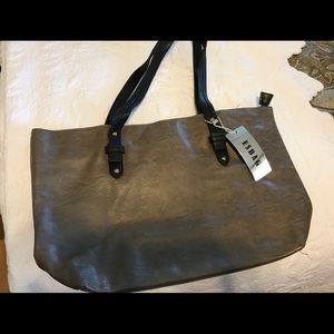 Black Tote With Animal Print Lining